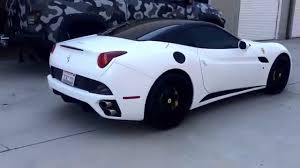 This car belongs to the owner of the cooler and is black wit. Ferrari California Satin White Youtube