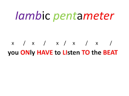 Iambic pentameter is a commonly used metrical line in traditional verse and verse drama. Iambic Pentameter Year 8 English Ppt Download