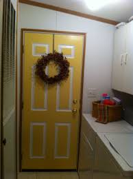 I Painted Our 6 Panel Door In The Laundry Room To Brighten It Up Love It 6 Panel Doors Panel Doors Painted Paneling