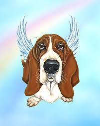 We bring you to the center of the. Basset Hound Angel Art By Weeze Paintings Prints Animals Birds Fish Dogs Puppies Basset Hound Artpal