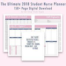 *free* shipping on qualifying offers. Ultimate Nursing Student Planner 2018 2019 Academic Us Etsy