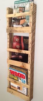 Handmade Wall Hanging Magazine Rack Reclaimed Pallet Wood Upcycled Wood Pallets Wood Pallet Projects Handmade Wall Hanging