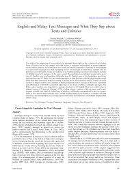 Chema shares a surprise with his family at a dinner party but a secret exposed steals the spotlight. Pdf English And Malay Text Messages And What They Say About Texts And Cultures