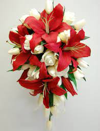 Check spelling or type a new query. Red Oriental Lilies White Roses And Tulips Teardrop Wedding Bouquet Lily Bouquet Wedding Flower Bouquet Wedding Oriental Lilies Bouquet
