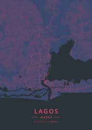 Lagos is currently probably the most chaotic settlement on the planet do not have access to potable water, or throwing trash regulated system. Lagos Nigeria Poster By Designer Map Art Displate