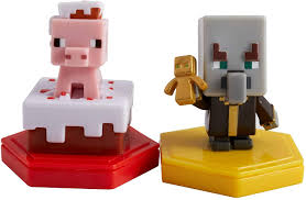 Minecraft earth happy explorer muddy pig plush (merchandise) · designed and created by j!nx · happy explorer series: Amazon Com Minecraft Earth Boost Mini Figures 2 Pack Nfc Chip Toys Earth Augmented Reality Mobile Game Based On Minecraft Video Game Great For Playing Trading And Collecting Adventure Toy Toys Games