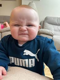 Truly believe my kids all the strangest faces when they were babies, can  you guess which child was which?