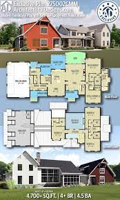 Plan 275002cmm Modern Farmhouse Plan With Barn Like Garage With Bonus Above Modern Farmhouse Plans Farmhouse Plans New House Plans