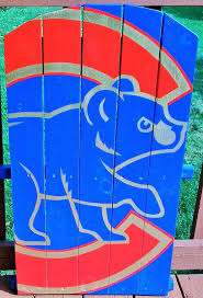 One Of A Kind Chicago Cubs Adirondack Chair Special Gold Chicago Cubs Cubs Cubs Baseball