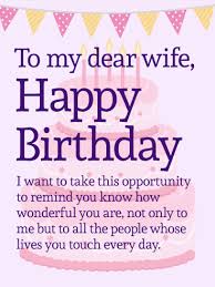 Come on girls i know you can help me what activities does she participate in? To My Dear Wife Happy Birthday Wishes Card Birthday Greeting Cards By Davia Birthday Message For Wife Birthday Wishes For Wife Happy Birthday Wife Quotes