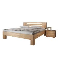 200 cm gartensofa rattan faltensofa lounger gartenmöbel sonnenliege gartenbett. Kernbuche Bett Und Zwei Nachtschranke Issiaco Wohnen De