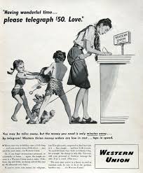 1946 Western Union Ad Funny Art Print 1940s Americana Etsy In 2021 Funny Vintage Ads Funny Art Prints Fun Art Print