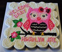 Owl Inspired Baby Shower Cupcake Cake By Summer S Sweet Treats Baby Shower Cupcake Cake Baby Shower Cakes Baby Shower Cupcakes