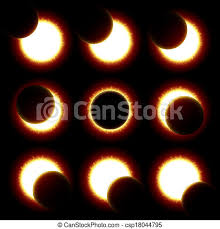 L'éclipse solaire partielle commencera à 12:36, et atteindra son éclipse maximale à 14:19, lorsque la lune sera la plus proche du centre du soleil. Phases Eclipse Solaire Canstock