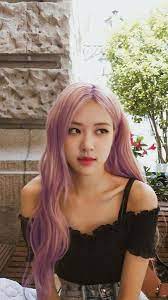Before debuting with blackpink, rosé's hair was long and thick. Rose Blackpink Kpop Hair Color Rose Hair Color Light Purple Hair