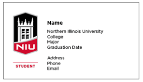 Get noticed with student business cards. Business Cards Niu Communication Standards