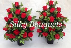 Maybe you would like to learn more about one of these? Grave Pot Arrangements Silky Bouquets Ltd