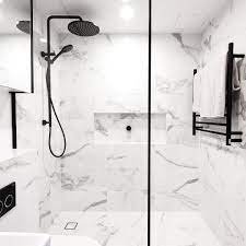 Bathroom Goals Bellepropertyau Jnvconstructions Custombuilder Interiordesign Design B Modern Marble Bathroom Bathroom Goals Black Marble Bathroom