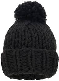 Black Beanie With Pom Pom Womens Black Chunky Knit Faux Fur Pom Pom Beanie Hat Womens Fur Pom Pom Beanie Faux Fur Pom Pom Fur Pom Pom