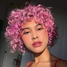 Synthetic wig curly loose wave natural wave natural wave curly asymmetrical wig pink long pink synthetic hair 25 inch women's natural hairline pink. Behwah 2018 Tings Curly Pink Hair Dyed Hair Curly Hair Styles