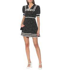 printed silk minidress silk printing mini dress turtle neck dress