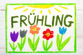 Dibujo Colorido: Palabras Alemanas Frühling (primavera) Y Hermosas Flores  Fotos, Retratos, Imágenes Y Fotografía De Archivo Libres De Derecho. Image  76503792.