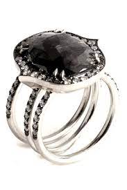Black Diamond Rings Are The Carrie Bradshaw Of Engagement Rings Black Diamond Ring Engagement Black Diamond Ring Black Engagement Ring