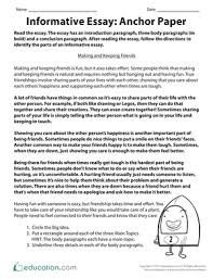 Since late 16th century, borrowed from middle french essay, essai (essay), meaning coined by montaigne in the same time, from the same words in earlier meanings 'experiment; 4th Grade Essay Writing Worksheets Free Printables Education Com
