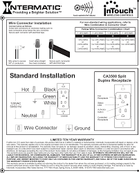 Ca3500 Split Duplex Receptacle User Manual Ca3500 Cdr Intermatic