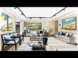 Living room sketch (by alison mcneil). How To Sketch Interior Design Youtube