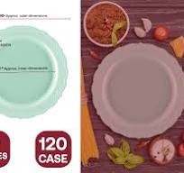 Smarty Had A Party Elegant Disposable Plastic Dinnerware, 10" Turquoise Dinner Plates for Parties and Events, Heavy Duty Plates for All Occasions (120 ...