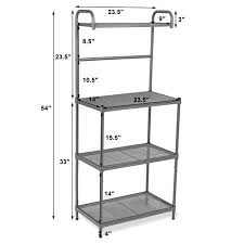 Costway 4 Tier Baker S Rack Microwave Oven Stand Shelves Kitchen Storage Rack Organizer Walmart Com Kitchen Storage Rack Kitchen Furniture Storage Shelves
