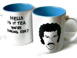 Lionel Richie Hello Mug Is It Tea You Re Looking For Aqua Interior White Mug Lionel Fan Gift On Etsy 17 00 Mugs Tea Diy Mugs