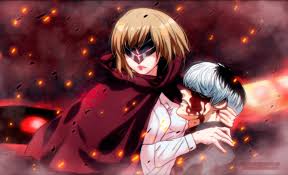 Anime Black Hair Blood Babe Brown Hair Girl Haise Sasaki Hinami Fueguchi  Hug Ken Kaneki Masksexiezpix Web Porn