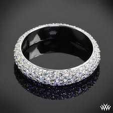 Custom 3 Row Pave Diamond Wedding Ring 28304 Pave Diamond Wedding Ring Custom Wedding Rings Diamond