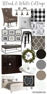 Mood Board A Black White Guest Cottage Our Newest Small Space Budget Renovation Project The Diy Mommy Farm House Living Room Country House Decor Country Cottage Decor