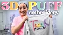 Making a Embroidered 3D Puff Teacher Sweatshirt for Teacher Appreciation  Week!