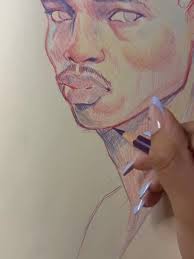 Late night sketch 🍒 , I never really draw men portrait’s like that but i  loveeee this color pencil sketch😩✨, #sketchbook #artist #illustration  #colorpencil #yungpicari #portraitartist