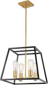 Black And Gold Light Fixture Artika Car15 On Carter Square 4 Pendant Light Fixture Kitchen Island Chandeli In 2020 Kitchen Island Chandelier Gold Pendant Light Kitchen Black Pendant Light Kitchen