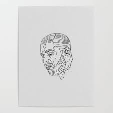 Black And White Pop Art Line Drawing 19 99 Drake Illustration Drake Rapper Linework Godsplan Inmyfeelings Drizzy Portrait Poster Print Face Simple Drake Art Drake Drawing Rapper Art