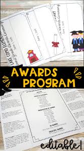 Editable Award Ceremony Program Template Ceremony Program Template Program Template School Awards Ceremony