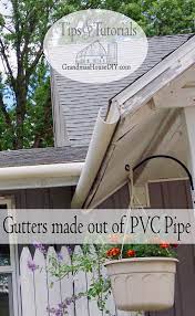 Rainsaucer the diy rain gutter alternative. Rain Gutters Out Of 3 Pvc Pipe Diy How To Grandmas House Diy