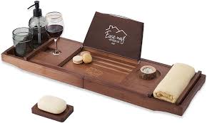 Check spelling or type a new query. Buy Ease Way Bamboo Bathtub Caddy Tray Wooden Bath Tray For Tub With Book Holder And Free Soap Dish Holds Phone Laptop Extendable Bathtub Caddy Organizer For Luxury Spa Brown Online In Indonesia