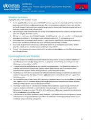 Coronaviruses is a common virus family known to cause a range of diseases ranging from mild respiratory infection to severe pneumonia. Covid 19 Joint Who Moh Situation Report 01