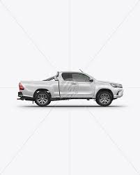 Download Toyota Hilux Mockup Side View In Vehicle Mockups On Yellow Images Object Mockups Toyota Hilux Mockup Mockup Free Psd PSD Mockup Templates