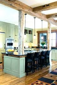 Kitchen Island Corner Posts Columns Support Post Pictures Modern With Pillars Between Farmhouse Kitchen Design Rustic Farmhouse Kitchen Kitchen Cabinet Remodel