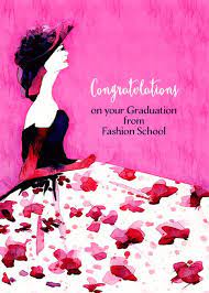 congratulations on your graduation from fashion school model card ad ad fashion graduation congratulations card