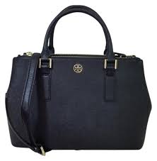 Maybe you would like to learn more about one of these? Tory Burch Robinson Mini Double Zip Ew Tote Black Saffiano Leather Satchel Tradesy