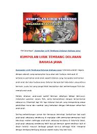 Lirik bulan dari radja ini dipublikasikan pada tanggal 29 september 2005 (15 tahun yang lalu). Kumpulan Lirik Tembang Dolanan