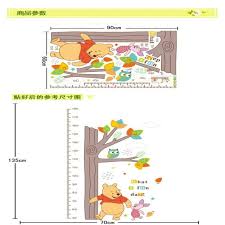 Children Height Measurement Growth Chart Tree Winnie The Pooh Owl Wall Stickers Parlor Kids Bedroom Home Decor Mural Decal